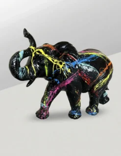 Casa Padrino Luxus Deko Skulptur Elefant H. 47 cm - Deko Skulptur - Deko Figur - Tierfigur - Gartendeko