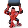 Casa Padrino Luxus Deko Skulptur Affe Gorilla Tonneau Matt Trash Rot Schwarz H. 140 cm - Riesige Gartenskulptur - Lebensgroße Skulptur - XXL Deko Skulptur - XXL Deko Figur