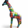 Casa Padrino Luxus Deko Skulptur Giraffe Mosaik H. 50 cm - Deko Skulptur - Deko Figur - Tierfigur - Gartendeko