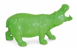 Casa Padrino Luxus Deko Skulptur Nilpferd H. 70 cm - Deko Skulptur - Deko Figur - Tierfigur - Gartendeko