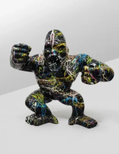 Casa Padrino Luxus Deko Skulptur Affe Kong Wütende Gorilla Splash H. 102 cm - Riesige Gartenskulptur - Lebensgroße Skulptur - XXL Deko Skulptur - XXL Deko Figur