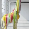 Casa Padrino Luxus Deko Skulptur Giraffe Trash H. 210 cm - Riesige Gartenskulptur - Lebensgroße Skulptur - XXL Deko Skulptur - XXL Deko Figur
