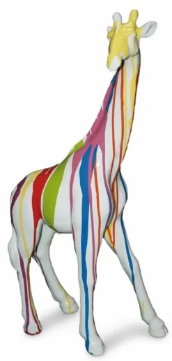 Casa Padrino Luxus Deko Skulptur Giraffe Trash H. 77 cm - Deko Skulptur - Deko Figur - Tierfigur - Gartendeko