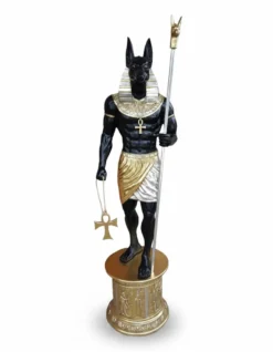Casa Padrino Luxus Deko Skulptur Statue Anubis H. 230 cm - Riesige Gartenskulptur - Lebensgroße Skulptur - XXL Deko Skulptur - XXL Deko Figur