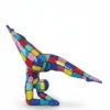 Casa Padrino Luxus Deko Skulptur Statue Bunt Akrobatin H. 140 cm - Riesige Gartenskulptur - Lebensgroße Skulptur - XXL Deko Skulptur - XXL Deko Figur