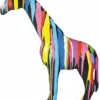Casa Padrino Luxus Deko Skulptur Giraffe Trash H. 130 cm - Riesige Gartenskulptur - Lebensgroße Skulptur - XXL Deko Skulptur - XXL Deko Figur