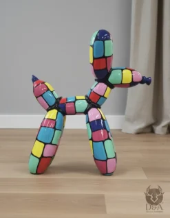 Casa Padrino Luxus Deko Skulptur Hund Mosaik H. 100 cm - Riesige Gartenskulptur - Lebensgroße Skulptur - XXL Deko Skulptur - XXL Deko Figur