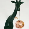 Casa Padrino Luxus Deko Skulptur Giraffe Trophäe 1 Farblampe H. 140 cm - Riesige Gartenskulptur - Lebensgroße Skulptur - XXL Deko Skulptur - XXL Deko Figur