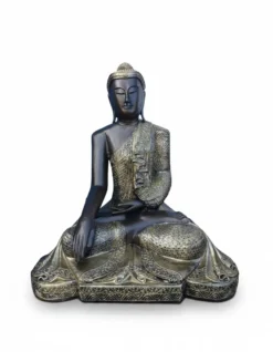 Casa Padrino Luxus Deko Skulptur Statue Großer Sitzend Buddha H. 90 cm - Deko Skulptur - Deko Figur - Tierfigur - Gartendeko