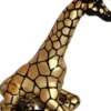 Casa Padrino Luxus Deko Skulptur Giraffe Gold / Schwarz H. 80 cm - Große Deko Figur - XXL Deko Skulptur - XXL Deko Figur - XXL Tierfigur - Wohnzimmer Deko - Garten Deko - Luxus Deko XXL Figuren