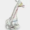 Casa Padrino Luxus Deko Skulptur Giraffe Sitzt Splash H. 80 cm - Deko Skulptur - Deko Figur - Tierfigur - Gartendeko