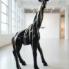 Casa Padrino Luxus Deko Skulptur Giraffe Trash Gold H. 78 cm - Deko Skulptur - Deko Figur - Tierfigur - Gartendeko