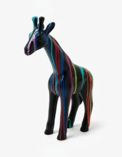 Casa Padrino Luxus Deko Skulptur Giraffe Trash H. 50 cm - Deko Skulptur - Deko Figur - Tierfigur - Gartendeko