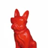 Casa Padrino Luxus Deko Skulptur Hund Bulldogge Brille H. 80 cm - Deko Skulptur - Deko Figur - Tierfigur - Gartendeko
