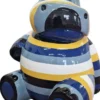 Casa Padrino Luxus Deko Skulptur Nilpferd Mehrfarbig H. 100 cm - Große Deko Figur - XXL Deko Skulptur - XXL Deko Figur - XXL Tierfigur - Wohnzimmer Deko - Garten Deko - Deko XXL Figuren