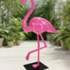 Casa Padrino Luxus Deko Skulptur Vogel Pink Flamingo 2XL H. 210 cm - Riesige Gartenskulptur - Lebensgroße Skulptur - XXL Deko Skulptur - XXL Deko Figur