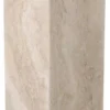 Casa Padrino Luxus Deko Säule 31 x 31 x H. 79,5 cm - 5 Eckige Travertin Naturstein Säule - Pflanzensäule - Wohnzimmer Deko Säule - Hotel Deko Säule - Luxus Möbel - Luxus Qualität