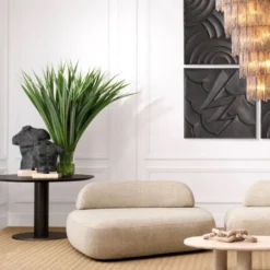 Casa Padrino Luxus Deko Torso Skulptur Antik Bronze / Beige 50 x 23 x H. 66 cm - Metall Deko Figur mit Marmorsockel - Wohnzimmer Deko - Schreibtisch Deko - Büro Deko - Deko Accessoires