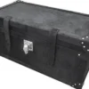 Casa Padrino Luxus Deko Truhe Schwarz / Silber 80 x 40 x H. 36 cm - Luxus Kollektion