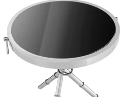 Casa Padrino Luxus Designer Beistelltisch Silber 52 x H. 60 cm - Wohnzimmer Möbel