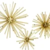 Casa Padrino Luxus Designer Deko 3er Set Messing - Wohnzimmer Dekoration
