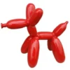 Casa Padrino Luxus Designer Deko Skulptur Ballon Hund Rot 62 x H. 57 cm - Große Deko Figur - Wohnzimmer Deko - Garten Deko - Luxus Figuren