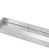 Casa Padrino Luxus Designer Edelstahl Tablett Nickel Finish Silber 60 x 20 x H. 5,5 cm