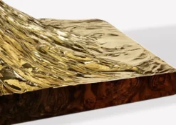 Casa Padrino Luxus Designer Esstisch Braun / Gold 330 x 130 x H. 76 cm - Rechteckiger Esszimmertisch - Italienische Luxus Esszimmer Möbel - Luxus Einrichtung - Luxus Qualität - Made in Italy