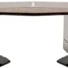 Casa Padrino Luxus Designer Esstisch Schwarz / Braun / Silber 250 x 116 x H. 78 cm - Luxus Möbel - Designer Möbel - Esszimmer Möbel - Hotel Möbel - Luxus Qualität