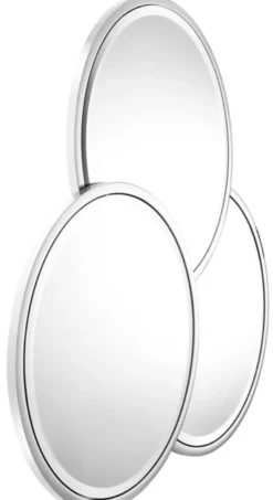 Casa Padrino Luxus Designer Edelstahl Spiegel / Wandspiegel Silber 95 x H. 90 cm - Designermöbel
