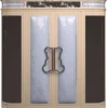 Casa Padrino Luxus Designer Kinderzimmer Kleiderschrank Blau / Beige / Schwarz / Silber / Gold 200 x 60 x H. 250 cm - Kinderzimmer Möbel - Hotel Möbel - Luxus Qualität - Made in Italy