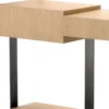 Casa Padrino Luxus Designer Konsole Naturfarben / Bronze 180 x 42,5 x H. 76,5 cm - Rechteckiger Konsolentisch - Wohnzimmer Möbel - Luxus Möbel - Designer Möbel