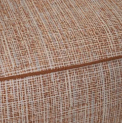 Casa Padrino Luxus Designer Sessel Rechte Seite Creme / Orange / Schwarz 90 x 85 x H. 82 cm - Wohnzimmer Sessel - Hotel Sessel - Wohnzimmer Möbel - Luxus Möbel - Wohnzimmer Einrichtung