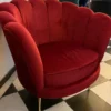Casa Padrino Luxus Designer Sessel Rot / Gold 96 x 80 x H.81 cm - Wohnzimmer Sessel - Hotel Sessel - Wohnzimmer Möbel - Luxus Möbel - Wohnzimmer Einrichtung - Luxus Einrichtung - Möbel Luxus