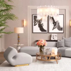 Casa Padrino Luxus Designer Sessel Grau / Messing 71 x 99 x H. 75 cm - Wohnzimmer Sessel - Hotel Sessel - Wohnzimmer Möbel - Hotel Möbel - Luxus Möbel - Luxus Einrichtung