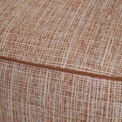 Casa Padrino Luxus Designer Sessel Linke Seite Creme / Orange / Schwarz 90 x 85 x H. 82 cm - Wohnzimmer Sessel - Hotel Sessel - Wohnzimmer Möbel - Luxus Möbel - Wohnzimmer Einrichtung