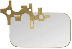 Casa Padrino Luxus Designer Spiegel Bronze - Gold Optik 81 x 54 cm - Art Design