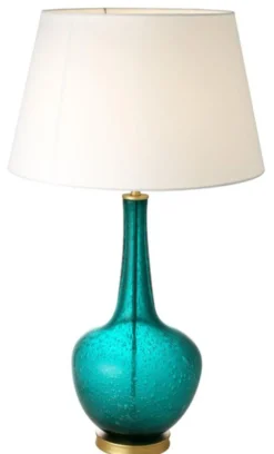Casa Padrino Luxus Designer Tischleuchte Türkis 26 x 52,5 x H. 91 cm - Limited Edition