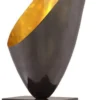 Casa Padrino Luxus Designer Tischleuchte Rotguss / Gold / Schwarz 30 x H. 70,5 cm - Elegante Schreibtischleuchte mit Granitsockel - Luxus Leuchten - Luxus Möbel - Luxus Interior