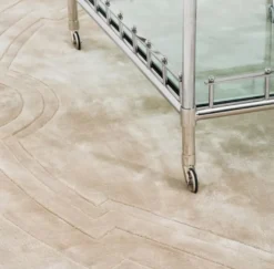 Casa Padrino Luxus Designer Teppich Beige Durchmesser 280 cm - Limited Edition