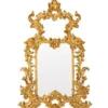 Casa Padrino Luxus Designer Wandspiegel Barock Stil Gold Blatt 124 x H 190 cm