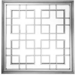 Casa Padrino Luxus Designer Wandspiegel in Black Nickel Finish 100 x 100 cm