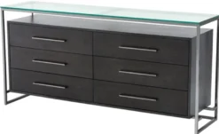 Casa Padrino Luxus Designer Wohnzimmerschrank 180 x 45 x H. 86 cm - Hotel Kollektion