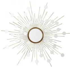 Casa Padrino Luxus Designer Wandspiegel Sunshine Gold 155 x 155 cm - Wandspiegel im modernen Design