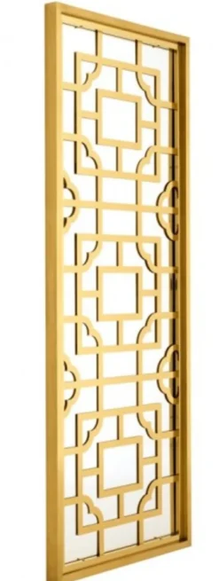 Casa Padrino Luxus Designer Wandspiegel Gold 220 x 85 cm aus der Luxury Hotel Collection