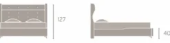 Casa Padrino Luxus Doppelbett Grau - Modernes Massivholz Bett - Moderne Schlafzimmer & Hotel Möbel - Luxus Kollektion