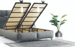 Casa Padrino Luxus Doppelbett Grau - Modernes Massivholz Bett - Moderne Schlafzimmer & Hotel Möbel - Luxus Kollektion