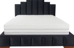 Casa Padrino Luxus Doppelbett Lila / Braun - Verschiedene Größen - Modernes Bett mit Matratze - Schlafzimmer Möbel