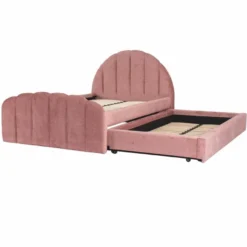 Casa Padrino Luxus Doppelbett Rosa 120 x 200 cm - Schlafzimmer Möbel