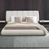 Casa Padrino Luxus Doppelbett Hellgrau 180x200 cm - Schlafzimmer & Hotel Möbel